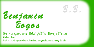 benjamin bogos business card